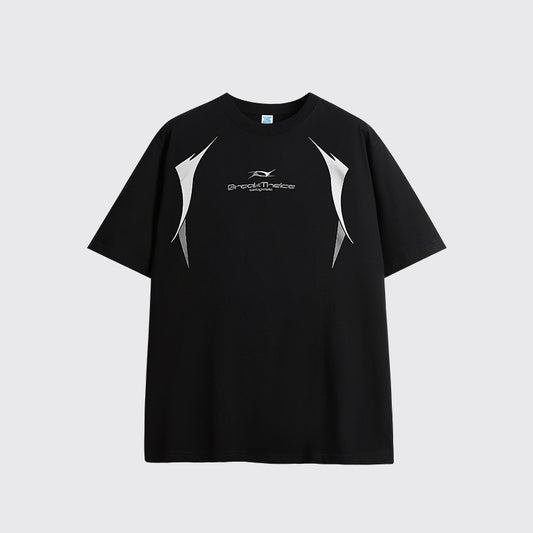 Black Racing Print T-shirt