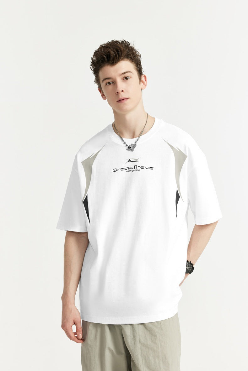 White Racing Print T-shirt