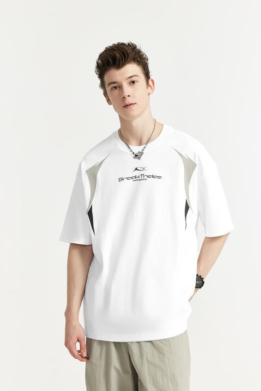 White Racing Print T-shirt