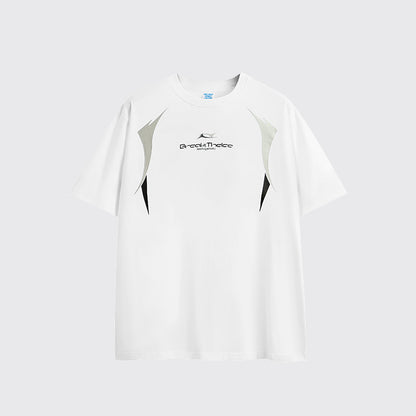 White Racing Print T-shirt